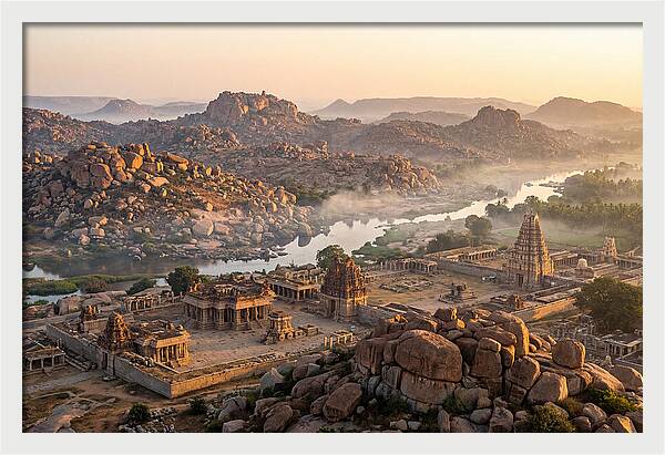 Hampi At Sunrise From Matanga Hill