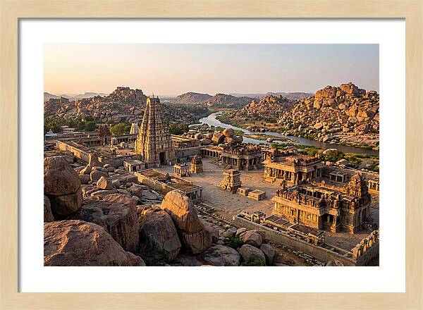 Hampi Ruins At Golden Hour