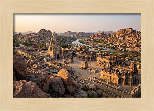 Hampi Ruins At Golden Hour