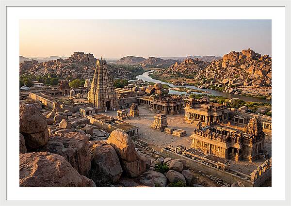 Hampi Ruins At Golden Hour