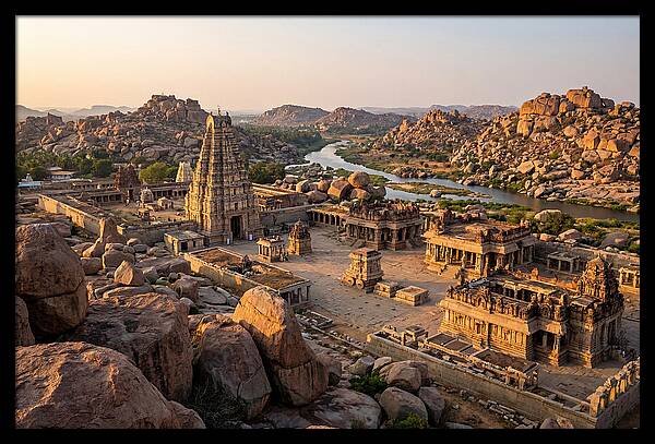 Hampi Ruins At Golden Hour
