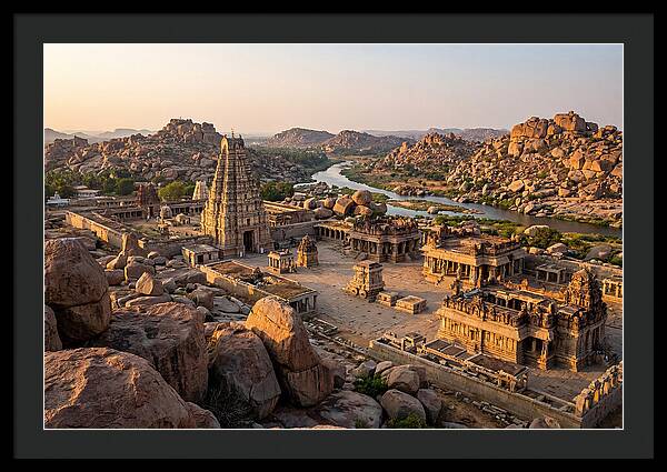 Hampi Ruins At Golden Hour