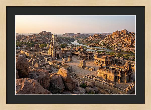 Hampi Ruins At Golden Hour
