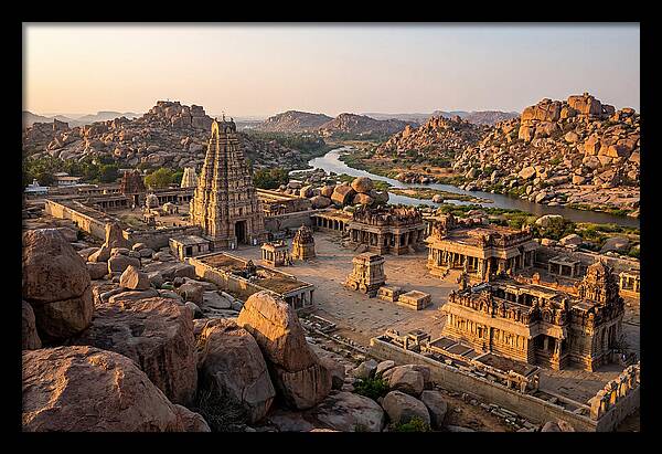 Hampi Ruins At Golden Hour