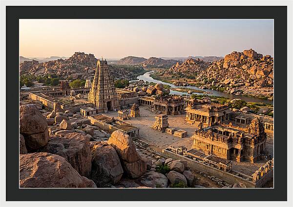 Hampi Ruins At Golden Hour