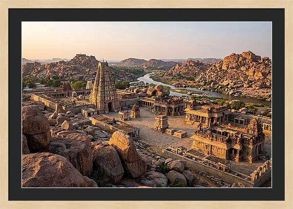 Hampi Ruins At Golden Hour