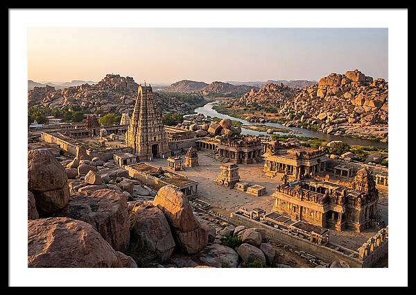 Hampi Ruins At Golden Hour