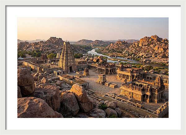 Hampi Ruins At Golden Hour