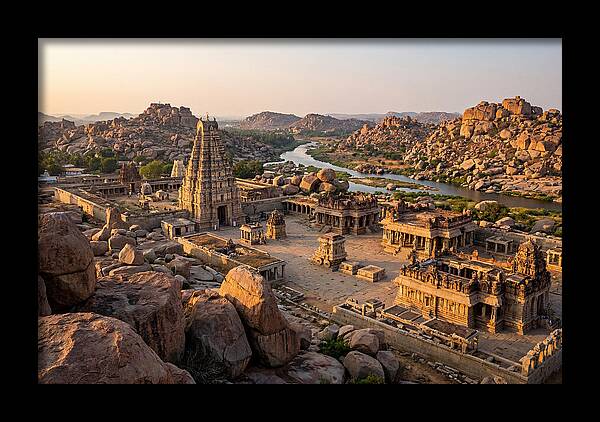 Hampi Ruins At Golden Hour