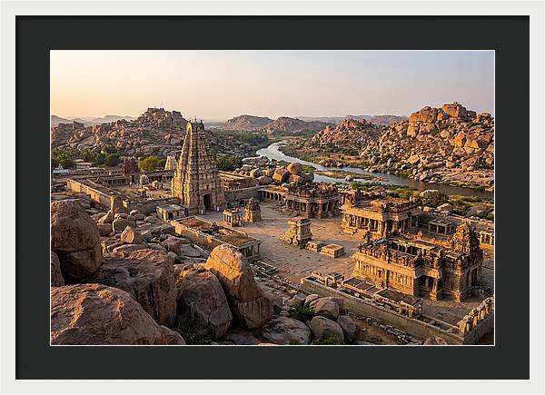 Hampi Ruins At Golden Hour