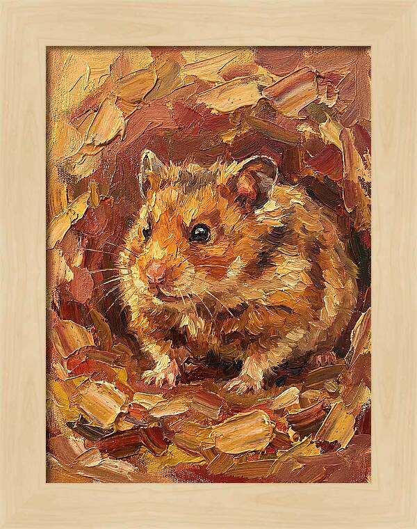 Hamster In A Cozy Nest
