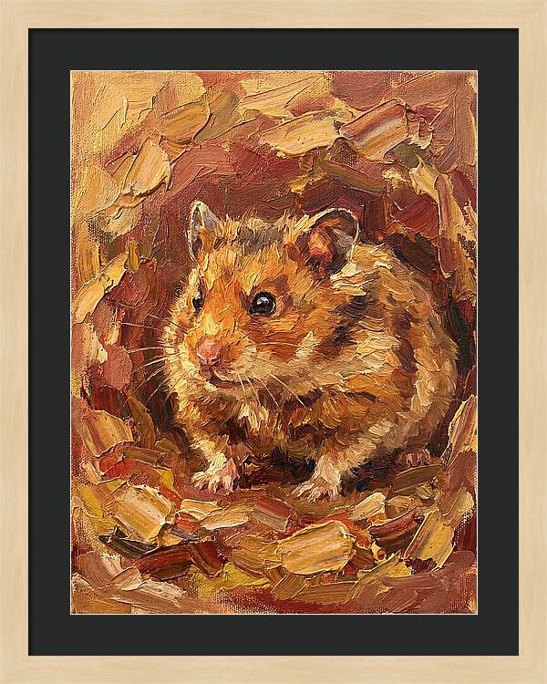Hamster In A Cozy Nest