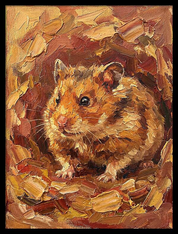 Hamster In A Cozy Nest
