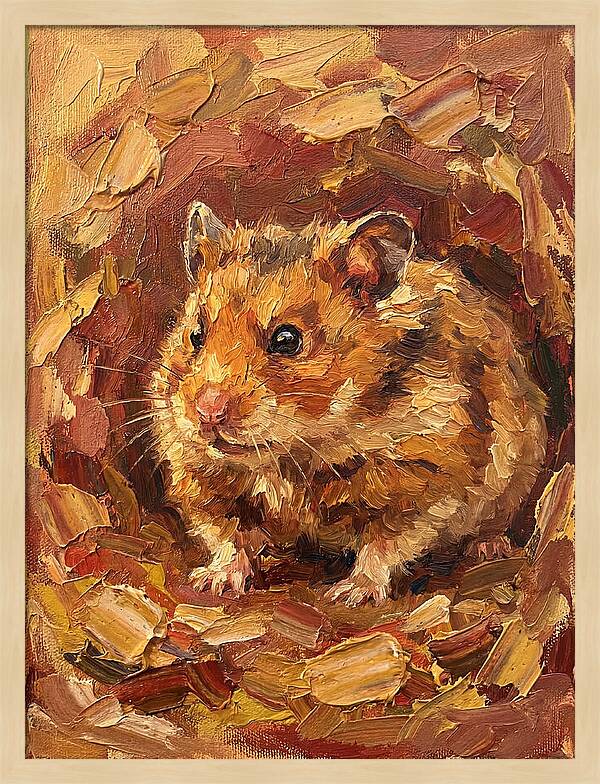 Hamster In A Cozy Nest