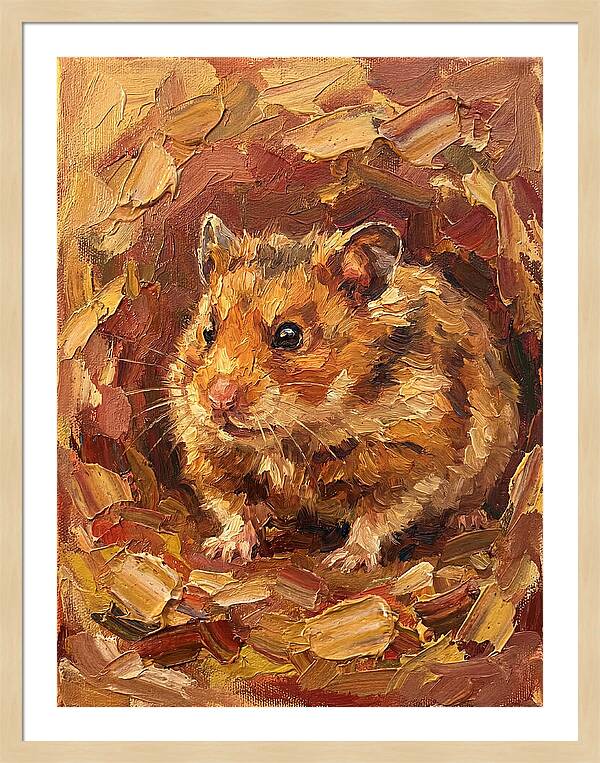 Hamster In A Cozy Nest