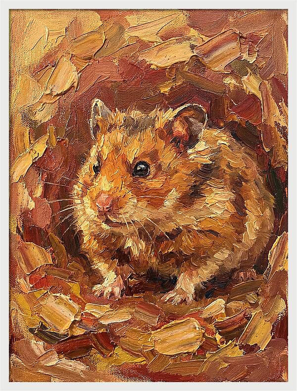 Hamster In A Cozy Nest