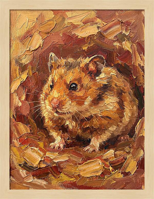 Hamster In A Cozy Nest