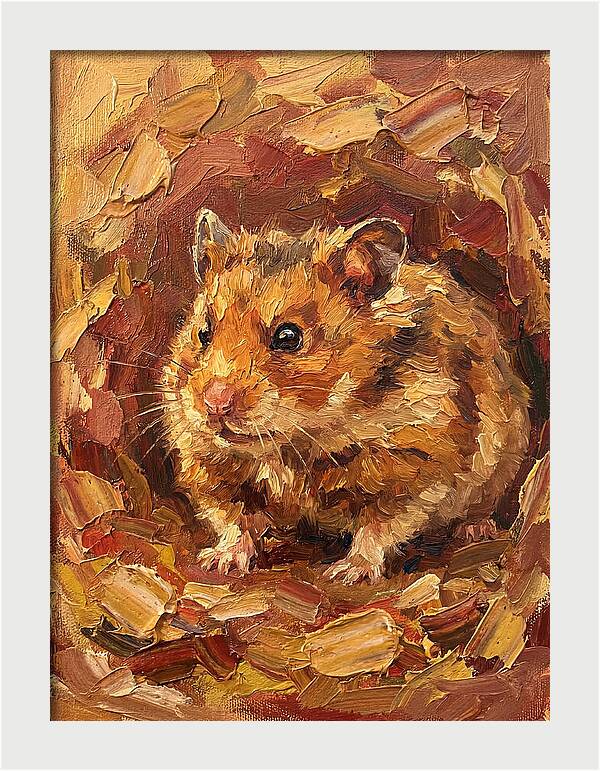 Hamster In A Cozy Nest