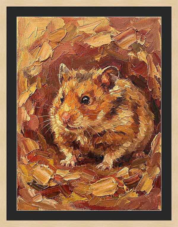 Hamster In A Cozy Nest