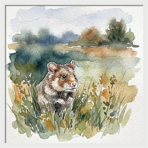 Hamster In A Meadow