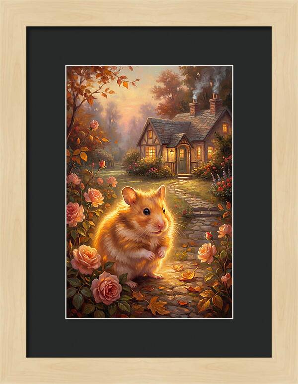 Hamster In Autumn Garden