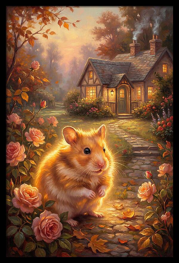 Hamster In Autumn Garden