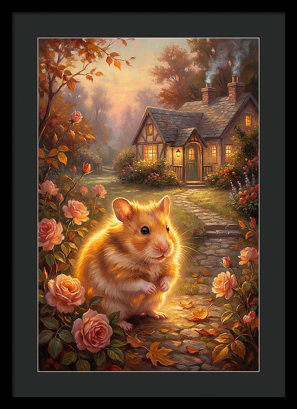 Hamster In Autumn Garden