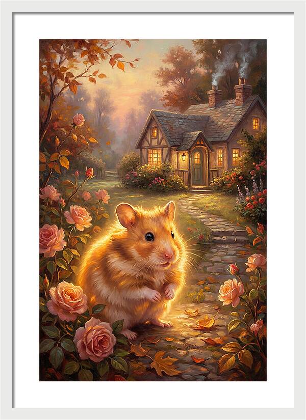 Hamster In Autumn Garden
