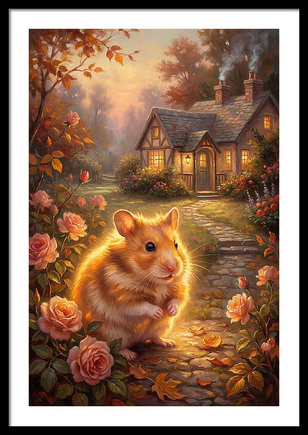 Hamster In Autumn Garden