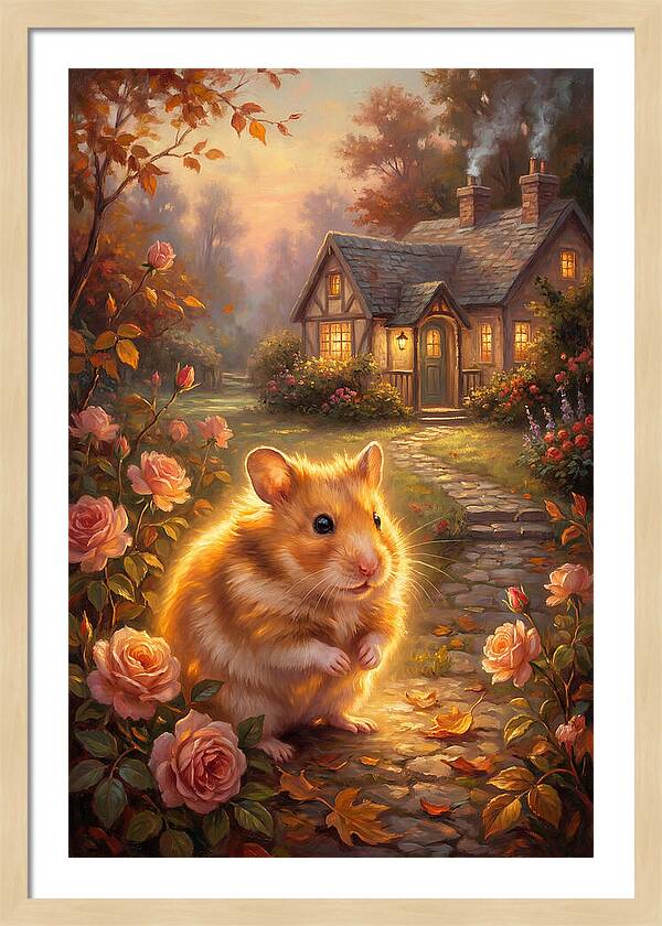 Hamster In Autumn Garden