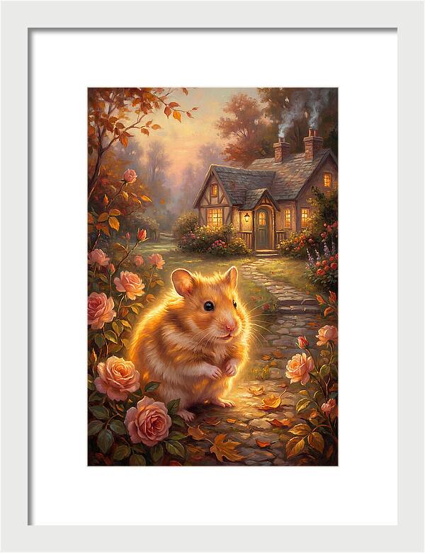 Hamster In Autumn Garden