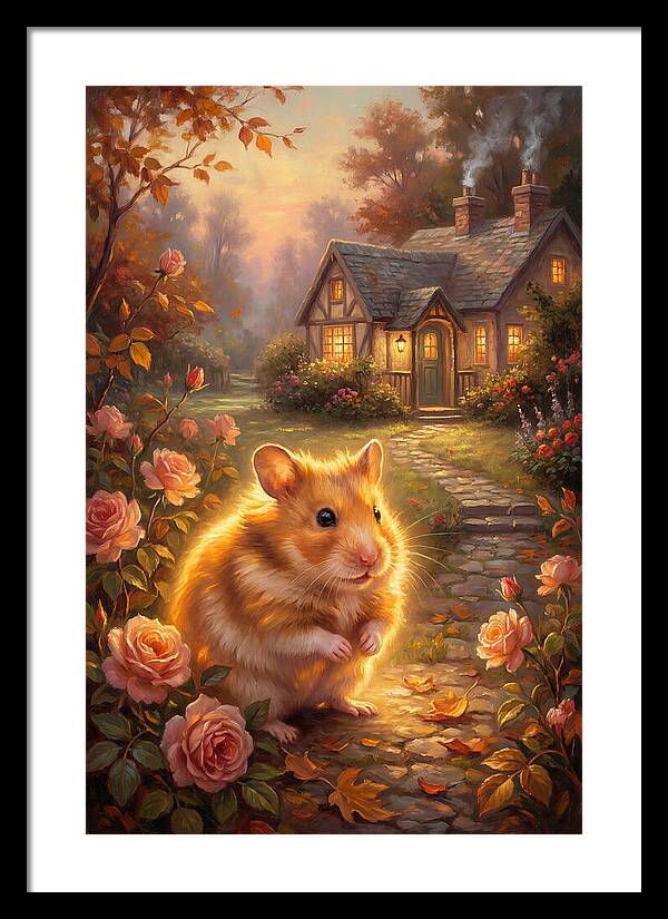 Hamster In Autumn Garden