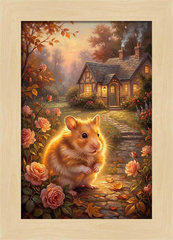 Hamster In Autumn Garden