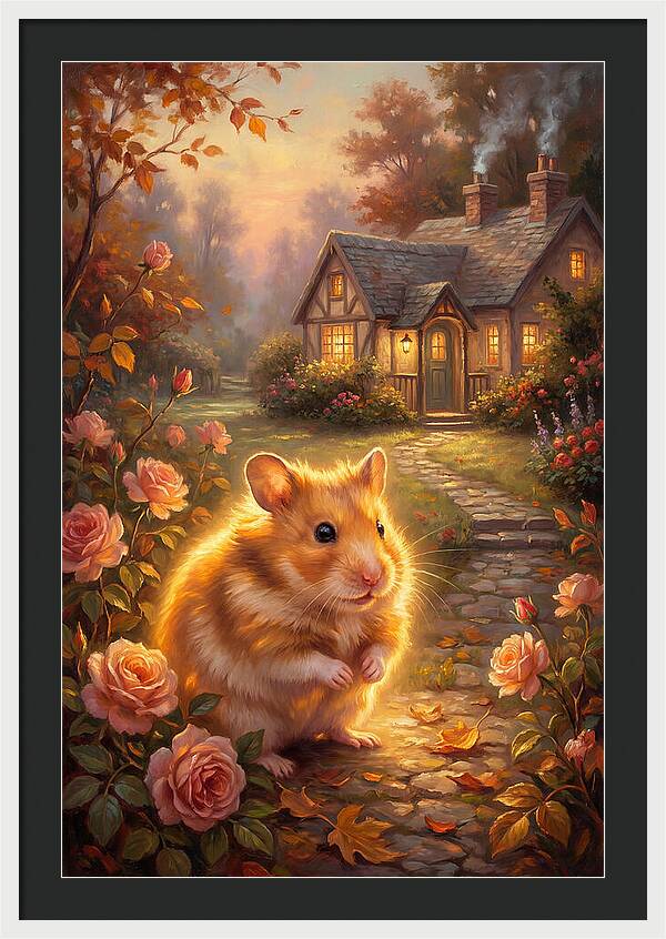 Hamster In Autumn Garden