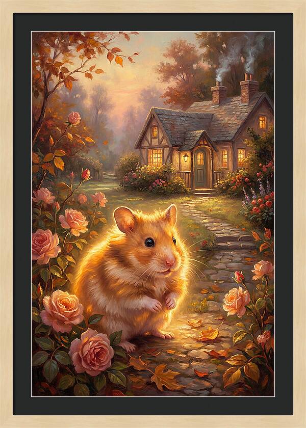 Hamster In Autumn Garden