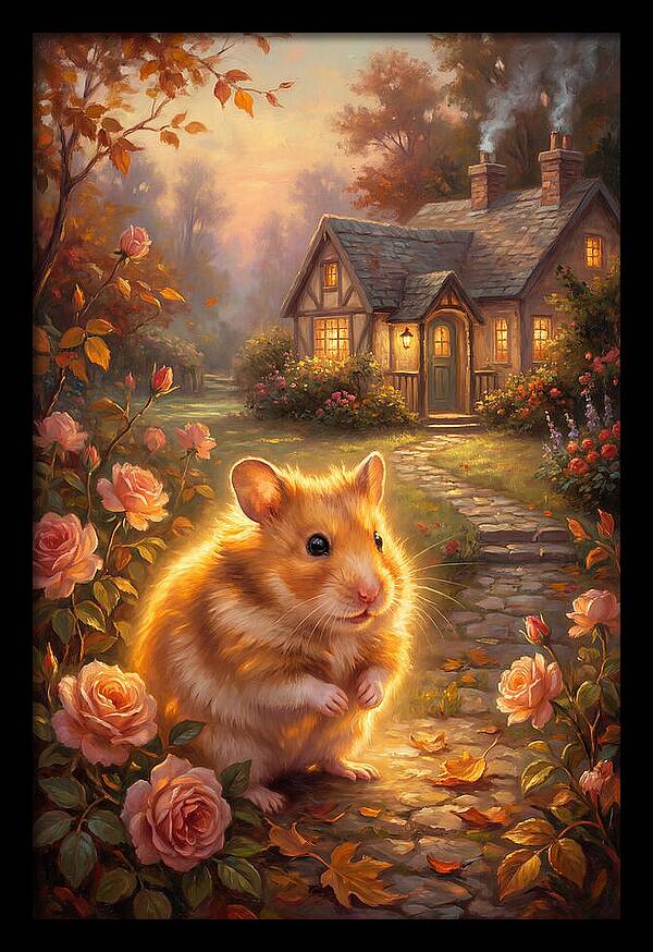 Hamster In Autumn Garden