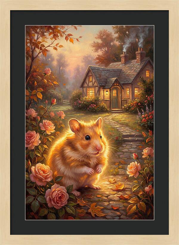 Hamster In Autumn Garden