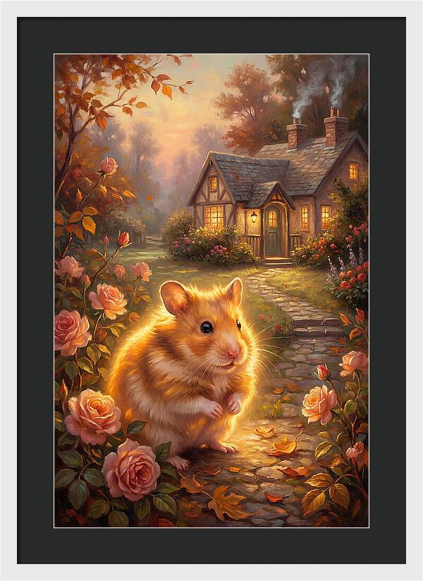 Hamster In Autumn Garden