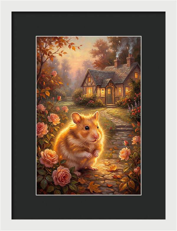 Hamster In Autumn Garden