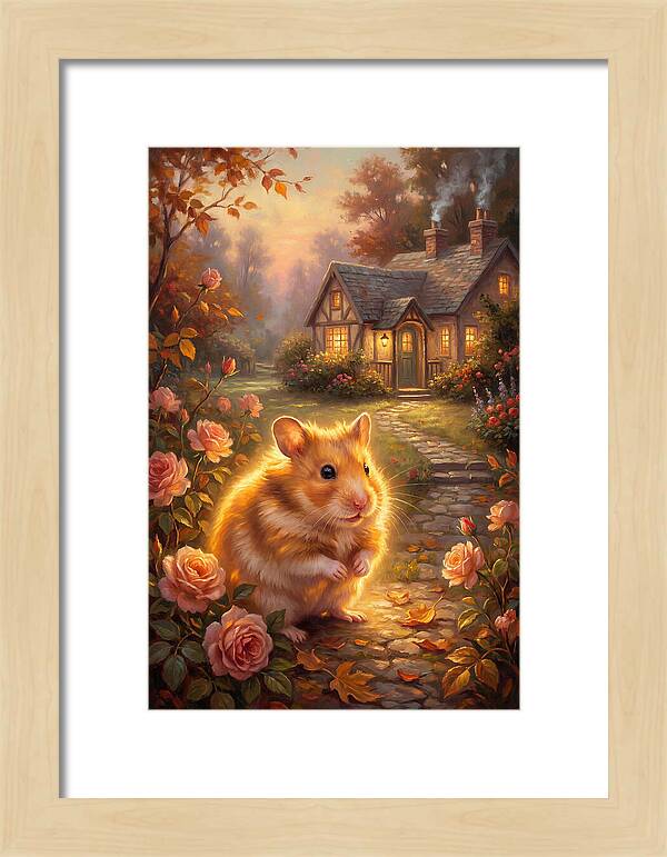 Hamster In Autumn Garden