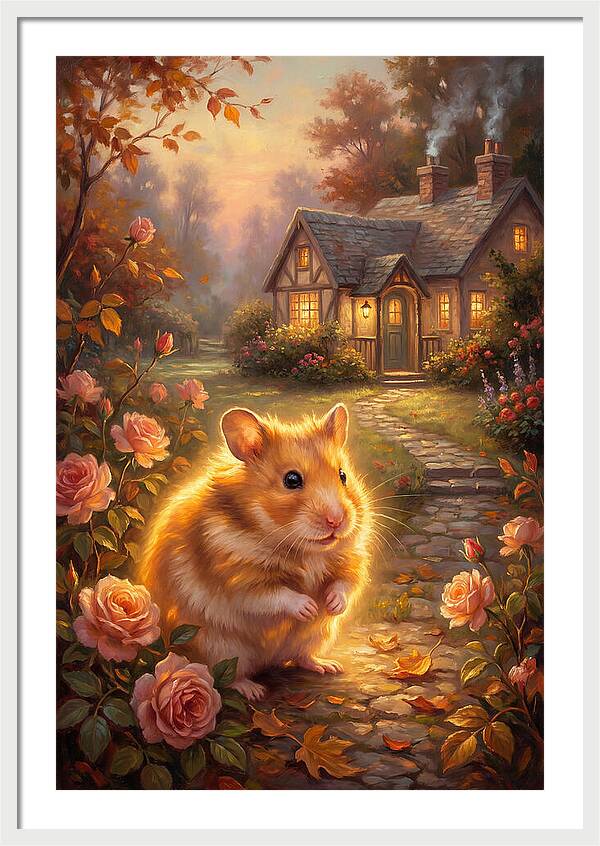 Hamster In Autumn Garden