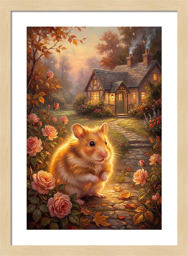 Hamster In Autumn Garden