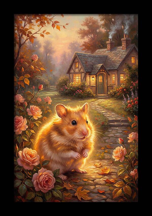 Hamster In Autumn Garden