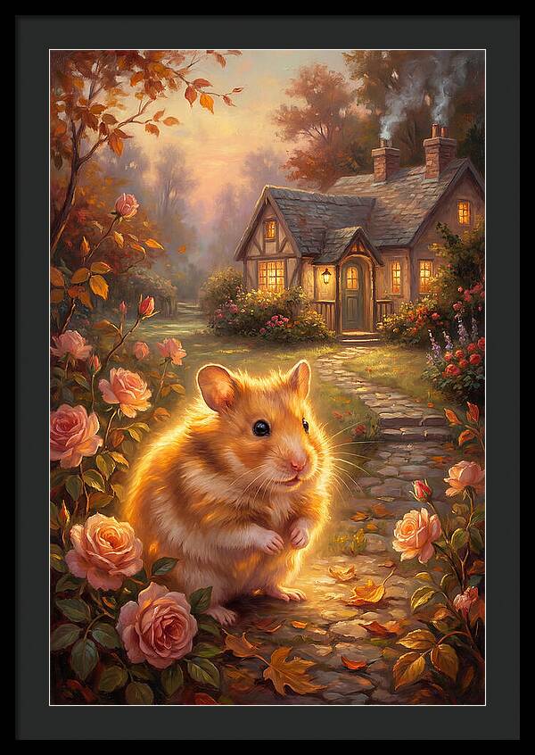 Hamster In Autumn Garden