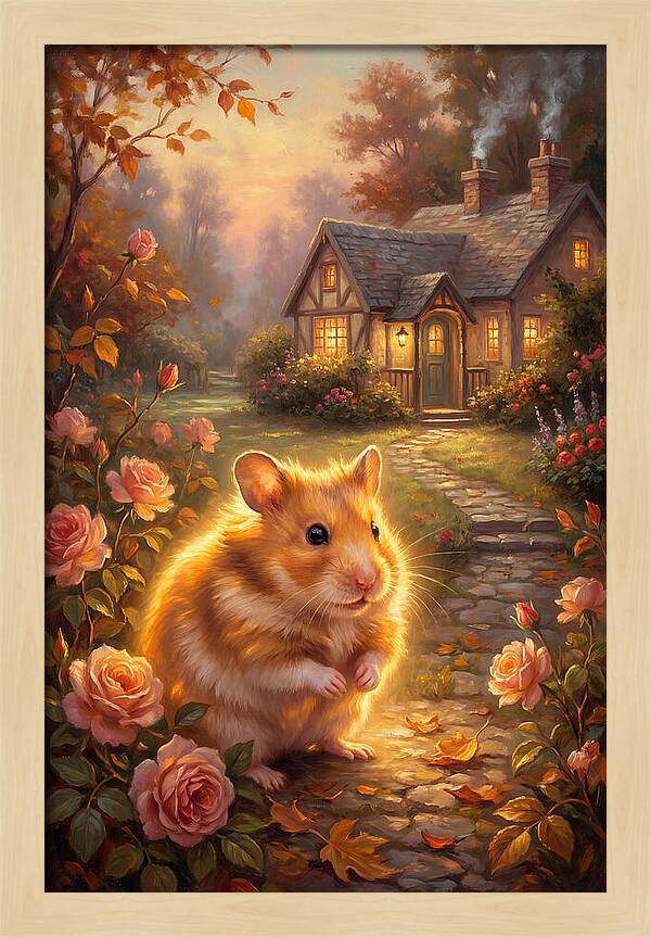 Hamster In Autumn Garden