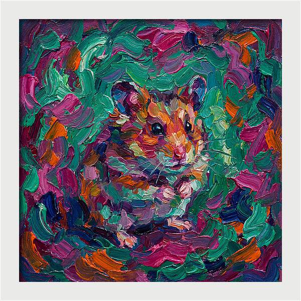 Hamster In Vibrant Colors
