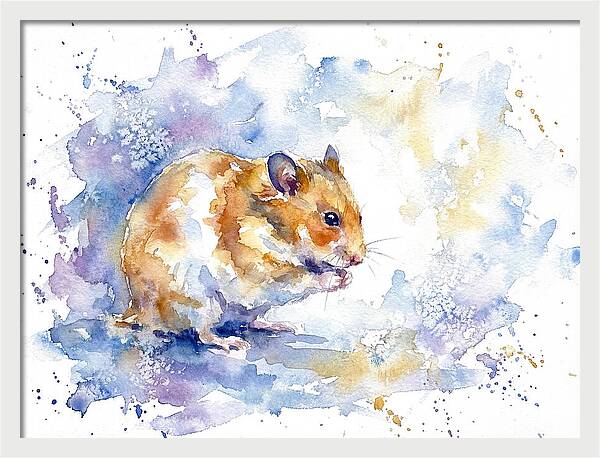 Hamster In Watercolor Bliss