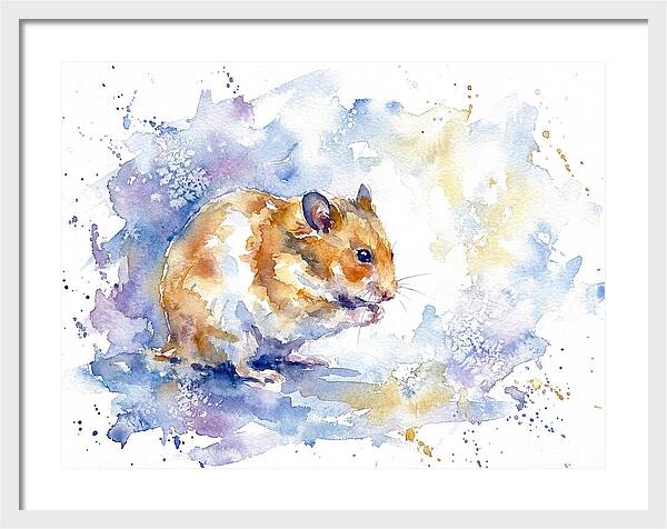Hamster In Watercolor Bliss