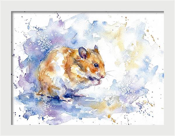 Hamster In Watercolor Bliss
