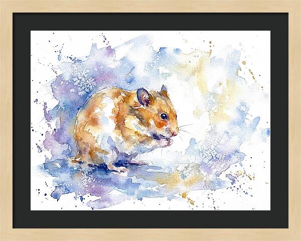 Hamster In Watercolor Bliss